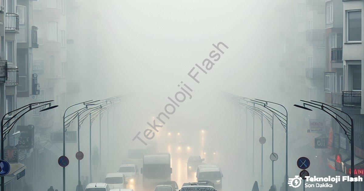"Denizli'de Yoğun Sis Hayatı Durdurdu: Görüş Mesafesi 10 Metreye İndi" başlıklı haber için fotoreali