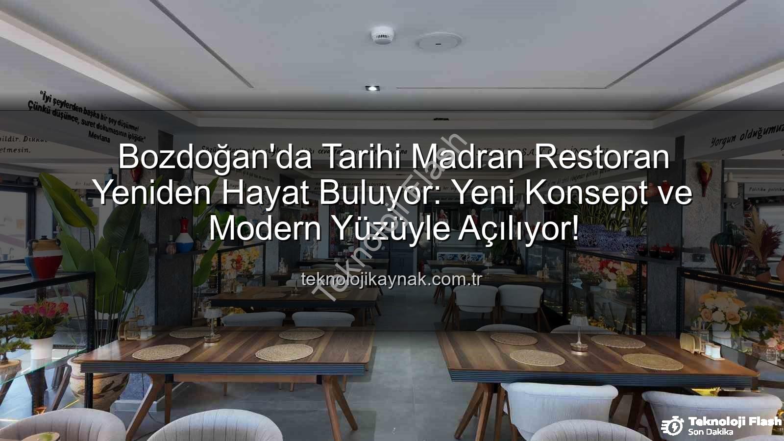 Madran Restoran - Bozdoğan'da Madran Restoran Yeniden Açılıyor: İlçeye Yeni Bir Soluk Geliyor