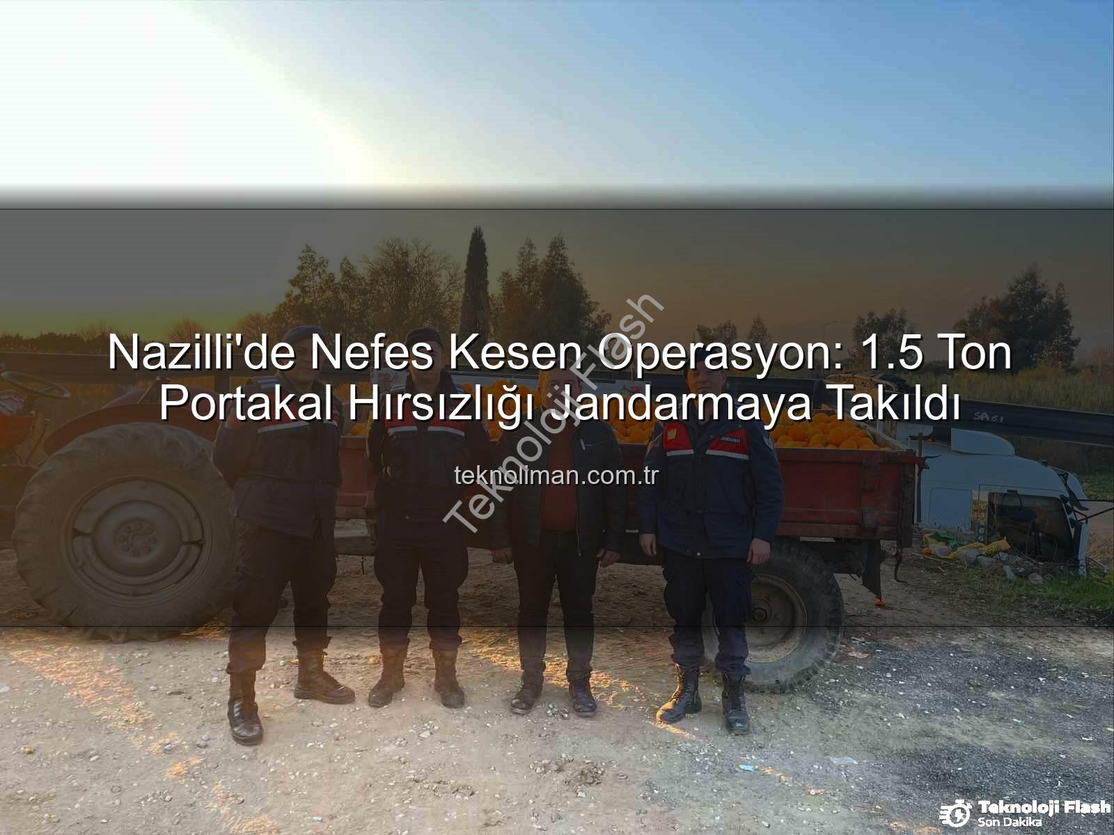portakal hırsızlığı - Nazilli'de Dev Portakal Hırsızlığı Jandarma Sayesinde Engellendi: 1.5 Ton Narenciye Ele Geçirildi