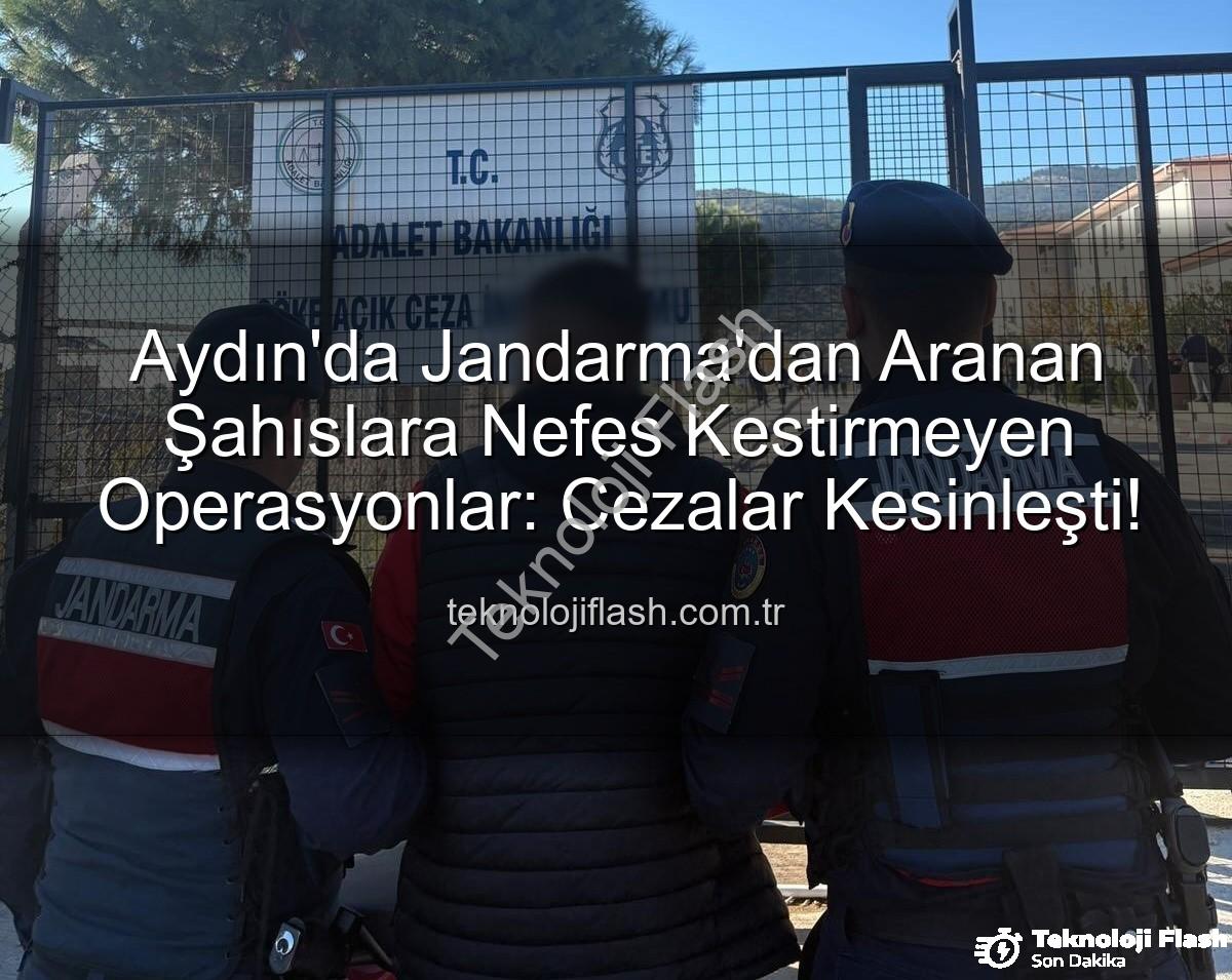 Aydın'da aranan şahıslar - Aydın'da Jandarma'dan Aranan Şahıslara Nefes Kestirmeyen Operasyonlar: Cezalar Kesinleşti!