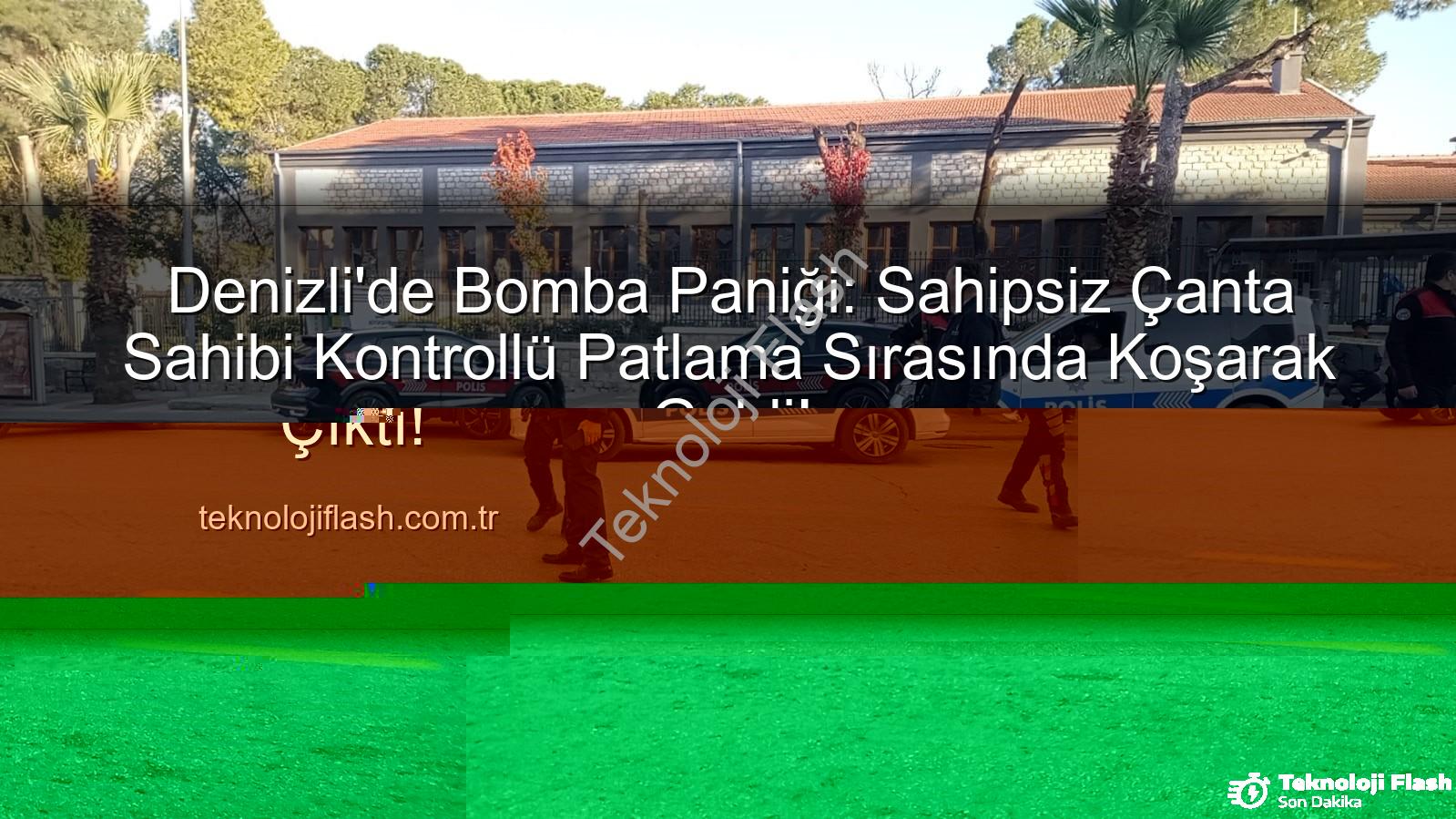 bomba paniği - Denizli'de Bomba Paniği: Sahipsiz Çanta Sahibi Kontrollü Patlama Anında Sahneye Çıktı!